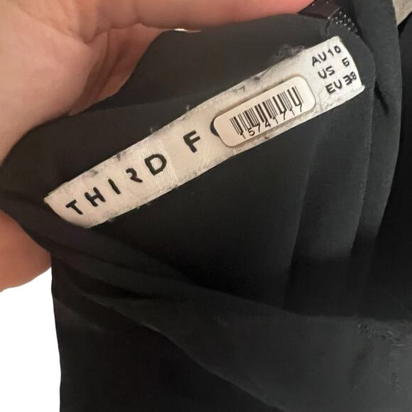 Third Form Black Paisley Triangle Cut Out Sleeveless Midi Dress Size 6 - Picture 16 of 16